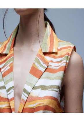 Chaqueta Para Mujer Kimono Color Naranja Marca Ostu #40080212