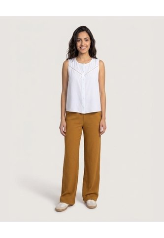 Blusa Lace Detail  Para Mujer Blanco Ostu Ostu