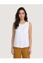Blusa Lace Detail  Para Mujer Blanco Ostu de Ostu