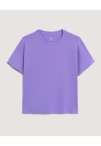 Camiseta  Para Mujer Manga Corta Cuello Redondo Color Lila Marca Ostu #40092645 Ostu
