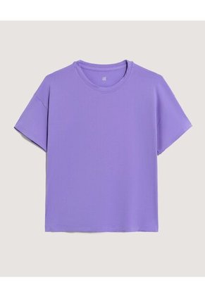 Camiseta Para Mujer Manga Corta Cuello Redondo Color Lila Marca Ostu #40092645