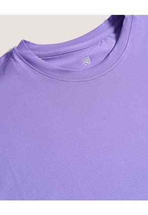 Camiseta Para Mujer Manga Corta Cuello Redondo Color Lila Marca Ostu #40092645