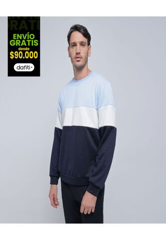 Buzo Para Hombre Cuello Redondo Color Azul  Marca Ostu #60060436 Ostu