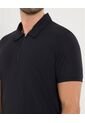 Polo  Para Hombre Cuello Maquina Sin Bolsillo Color Negro Marca Ostu #60110812 de Ostu