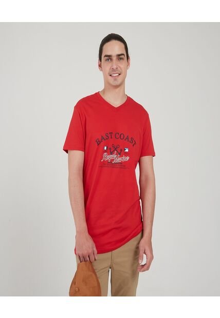 Camiseta Para Hombre Manga Corta Color Rojo Marca Ostu #60091092