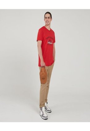 Camiseta Para Hombre Manga Corta Color Rojo Marca Ostu #60091092