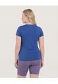 Camiseta  Para Mujer Manga Corta Cuello V Color Azul Marca Ostu #40092807 de Ostu