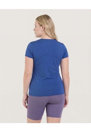 Camiseta  Para Mujer Manga Corta Cuello V Color Azul Marca Ostu #40092807