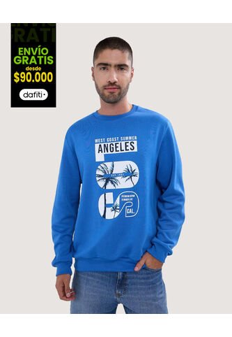 Buzo Para Hombre Cuello Redondo Color Azul Rey Marca Ostu #60060379 Ostu