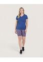 Camiseta  Para Mujer Manga Corta Cuello V Color Azul Marca Ostu #40092807 de Ostu