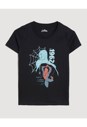 Camiseta Infantil Niño Manga Corta Cuello Redondo Color Negro Marca Ostu #80090329