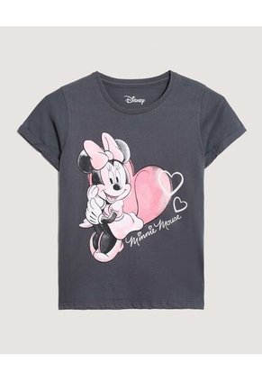 Camiseta Infantil Niña Manga Corta Cuello Redondo Color Gris Marca Ostu #90090351
