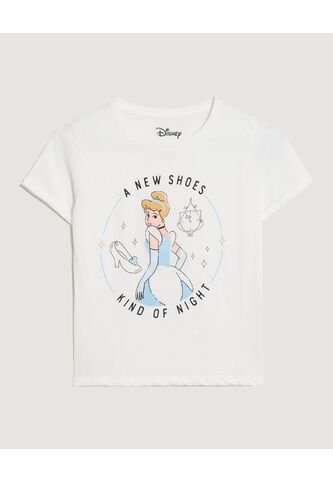 Camiseta  Infantil Niña Manga Corta Cuello Redondo Color Crema Marca Ostu #90090346 Ostu