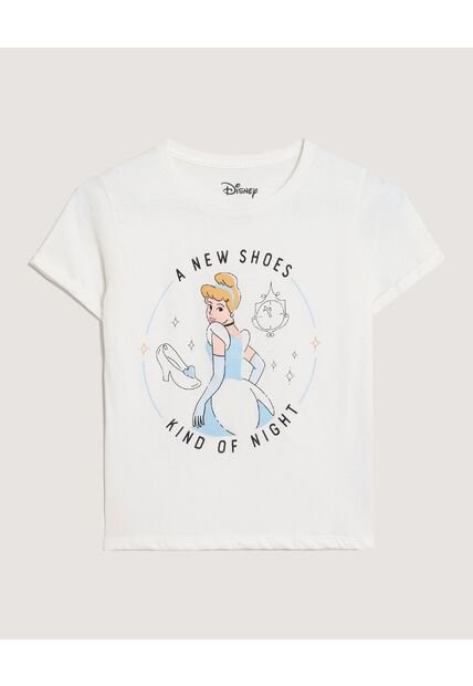 Camiseta  Infantil Niña Manga Corta Cuello Redondo Color Crema Marca Ostu #90090346