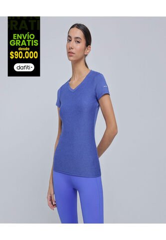 Camiseta Para Mujer Manga Corta Color Azul  Marca Ostu #40092184 Ostu