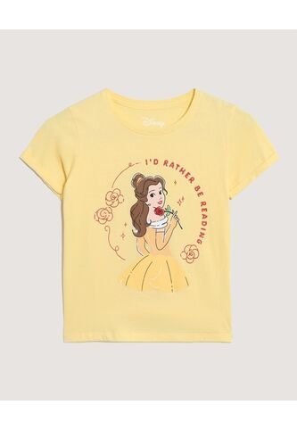 Camiseta  Infantil Niña Manga Corta Cuello Redondo Color Amarillo Marca Ostu #90090347 Ostu
