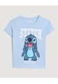 Camiseta  Infantil Niña Manga Corta Cuello Redondo Color Celeste Marca Ostu #90090353 de Ostu