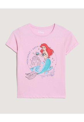 Camiseta Infantil Niña Manga Corta Cuello Redondo Color Rosado Marca Ostu #90090348