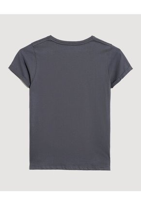 Camiseta Infantil Niña Manga Corta Cuello Redondo Color Gris Marca Ostu #90090351