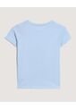 Camiseta  Infantil Niña Manga Corta Cuello Redondo Color Celeste Marca Ostu #90090353 de Ostu