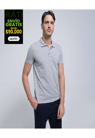 Polo Para Hombre Cuello Tejido Con Bolsillo Color Gris  Marca Ostu #60110679 Ostu