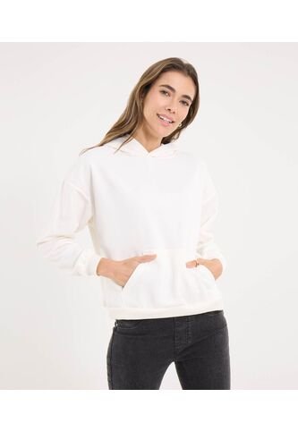 Buzo Para Mujer Hoodie Color Marfil Marca Ostu #40060501 Ostu