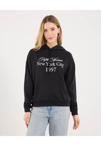 Buzo Para Mujer Hoodie Color Negro Marca Ostu #40060404 Ostu