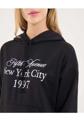 Buzo Para Mujer Hoodie Color Negro Marca Ostu #40060404