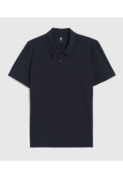 Polo Para Hombre Cuello Maquina Sin Bolsillo Color Negro Marca Ostu #60110764