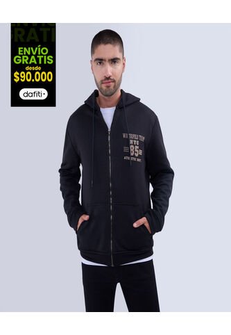 Buzo Para Hombre Zipper Color Negro Marca Ostu #60060438 Ostu