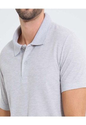 Polo Para Hombre Cuello Tejido Sin Bolsillo Color Gris Marca Ostu #60110740