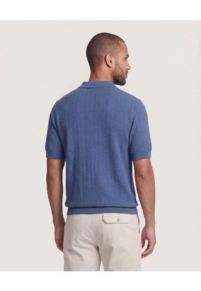 Polo  Para Hombre Cuello Tejido Sin Bolsillo Color Azul Marca Ostu #60110879