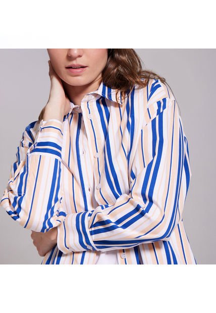 Camisa Para Mujer Manga Larga Color Blanco Marca Ostu #40010130