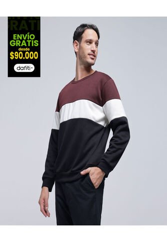 Buzo Para Hombre Cuello Redondo Color Vino Marca Ostu #60060434 Ostu