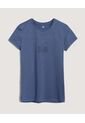 Camiseta  Para Mujer Manga Corta Cuello Redondo Color Azul Marca Ostu #40092814 de Ostu