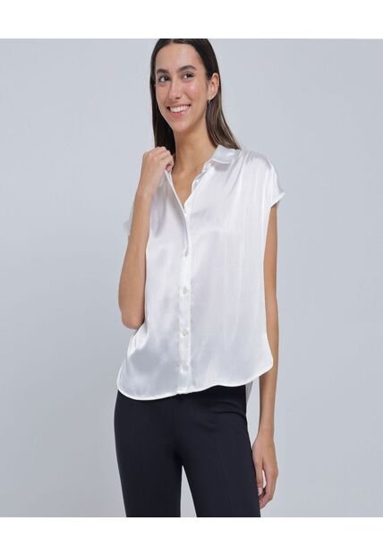 Blusa Para Mujer Manga Sisa Color Crudo Marca Ostu #40121016