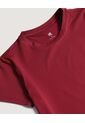 Camiseta  Para Mujer Manga Corta Cuello Redondo Color Vino Marca Ostu #40092800 de Ostu