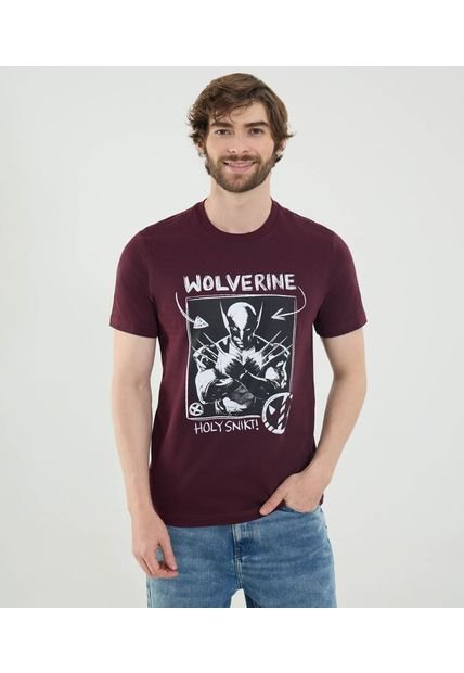 Camiseta Para Hombre Manga Corta Cuello Redondo Color Vino Marca Ostu #60091752