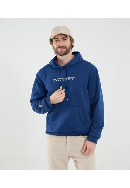 Buzo Para Hombre Hoodie Color Azul Marca Ostu #60060535