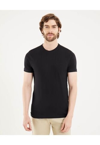 Camiseta Para Hombre Manga Corta Cuello Redondo Color Negro Marca Ostu #60091684 Ostu