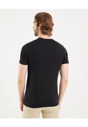 Camiseta Para Hombre Manga Corta Cuello Redondo Color Negro Marca Ostu #60091684