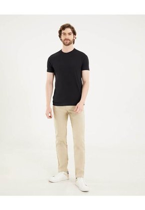 Camiseta Para Hombre Manga Corta Cuello Redondo Color Negro Marca Ostu #60091684