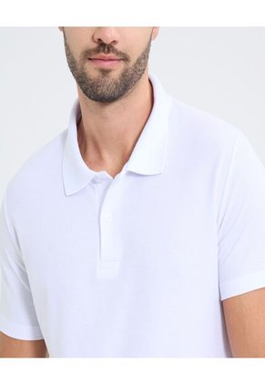 Polo Para Hombre Cuello Tejido Sin Bolsillo Color Blanco Marca Ostu #60110740