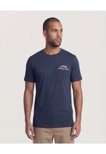 Camiseta  Para Hombre Manga Corta Cuello Redondo Color Azul Marca Ostu #60091895
