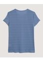 Camiseta  Para Mujer Manga Corta Cuello Redondo Color Azul Marca Ostu #40092801 de Ostu