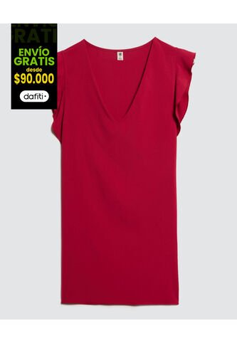 Blusa Para Mujer Manga Corta Color Rojo Marca Ostu #40121037 Ostu