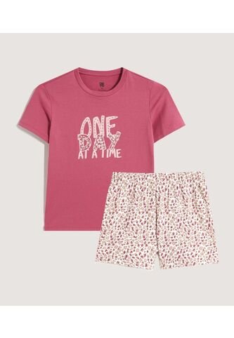 Pijama Infantil Niña M/C P/C Color Rosa Marca Ostu #90040081 Ostu