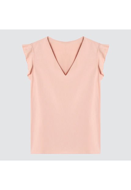Blusa Para Mujer Manga Sisa Color Rosado  Marca Ostu #40120658