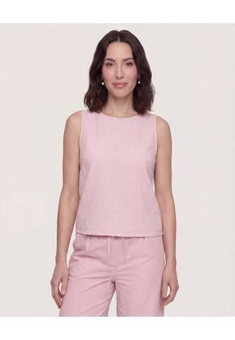 Blusa Manga Sisa Cuello Redondo  Para Mujer Lila Ostu Ostu