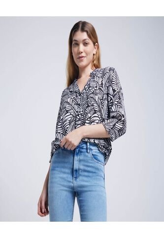 Blusa Para Mujer Manga 3/4 Color Negro Marca Ostu #40120983 Ostu